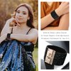 Long tiantian Black Bracelets for Woman Black Jewelry Bohemian Bangle Leather Bracelet for Women Wide Edge Bracelet Rhinestone Wide Bracelet for Teen Girls Leather Wrap Cuff Bracelet(black)