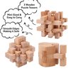 Brain Teaser Puzzle 3Pcs Unlock Interlock Game IQ Test Wooden Toy 3D Unlock Interlock Puzzle Magic Ball Brain Teaser Toy Puzzles for Adults …
