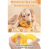 2024 New Treat Dispensing Dog Toys Dog Puzzle Toy, Nontoxic Bite Food Ball Slow Feeder Dog Bowls, Dog Treat Dispenser Toy Exercise Game IQ Training Ball-Feeder Dog Toy（Yellow）