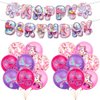 Inline Skates Rainbow Party Decorations, Neon Glitter Roller Skate Happy Birthday Banner , Balloons, Cake Toppers，for Roller Skater Themed Birthday Party Supplies