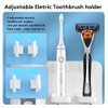Toothpaste Dispenser, Automatic Toothpaste Dispenser, Space-Saving Toothbrush Holder Wall Mounted for Bathroom, Toothpaste Squeezer, Electric Toothpaste Dispenser for Kids with 4 Toothbrush Slots
