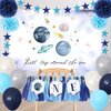 First Trip Around The Sun Birthday Decorations Space Theme 1st Birthday Banner Outer Space Birthday High Chair First Birthday Decorations for Boy Space Party Decorations(Space)
