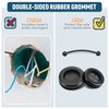 Round Rubber Plug Hole Grommet Kit 7 Sizes Black Double Sided Electrical Firewall Gasket Kit with Retractable Box Knife for Protecting Cable Wire Hole Plug Assortment Automotive Supply (52 Pieces)