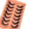 Yasnai Cat Eye Lashes False Eyelashes Volume Lashes Wispy Fake Lashes Natural Eyelashes 7 Pairs Pack 9D