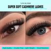 VAVALASH Cashmere Lashes 0.03/0.05/0.07 Premium Lashes Volume Eyelash Extensions 8-20MM Individual Silk Lashes, Soft Super Matte Black Professional Lashes Extension Tray Supplies (0.05-D-8-15MM)