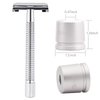 Butterfly Safety Razor Kit, WEISHI Chrome Long Handle Butterfly Open Double Edge Safety Razor With RIVERLAKE H3 Razor Holder Set (1 Razor, 1 Stand & 10pcs blades)