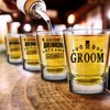 shop4ever Groom and Groom's Drinking Team Member Glass Shot Glasses Wedding Bachelor Party Shot Glasses (7 Pack)