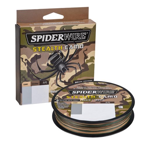 SpiderWire Stealth® Camo Braided Fishing Line, 50lb | 22.6kg, 300yd | 274m Fishing Line, Suitable for Saltwater and Freshwater Environments