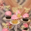 Gyufise 24Pcs Happy 35th Cupcake Toppers Glitter Thirty-five Straight Outta 1989 Cupcake Picks Cheers to 35 Years Birthday Cake Decorations for Happy 35th Birthday Anniversary Party Supplies Gold