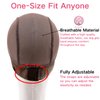 Isshin Beauty Wig Grip Cap Women Adjustable: Wig Gripper with Ear-Cutouts Natural Lace Edge - Gluless Non Slip-Off Band with Velcro No-Headache Comfortable Breathable (Brown)