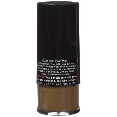 Rootflage Root Touch Up Hair Powder - Temporary Color and Gray Coverage, Thinning Concealer, Dry Shampoo, Eyebrow Filler (06 Golden Brown) .31 oz