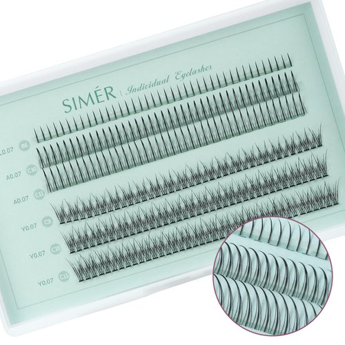 Individual Lashes 240 Clusters Eyelashes Extensions 3 Types Natural Fairy Manga Lashes 6-11mm Mixed Lashes Clusters DIY at Home (A Type & Fishtail & Bottom Lashes)