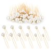36 Pcs Wedding Pearl Hair Pins Bridal Pearl Rhinestone U Shape Barrette Wedding Hair Accessories, Pearl Bobby Hair Pins Clips for Brides Bridesmaid Women Girls