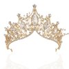 Women Baroque Queen Crown, Gold Princess Tiaras and Crowns Wedding Tiara and Crown for Bride Crowns for Women Adult and Girls - Prom Birthday Halloween