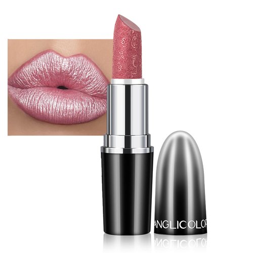 Rosarden Shiny Metallic Lipstick, Shimmer Lipstick for Women, High Pigment Long Lasting Waterproof Glitter Lipstick, Soft Velvet Glimmer Glow Lipstick with Moisturizing Formula (11)