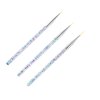 Bowitzki Professional Makeup Brush Line 3 Pieces Count Fine Point Eyeliner for Water Activated Eyeliner Graphic Liner Hydra Liner Nail Art (3 Eyeliner Brush)