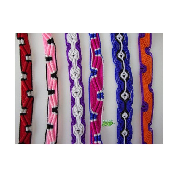 Friendship Bracelet Hand Woven Peru Folk Art Craft Lot of 6 [Very tender colored threads] Nice mixed set!!! Craftsmanship from South America]