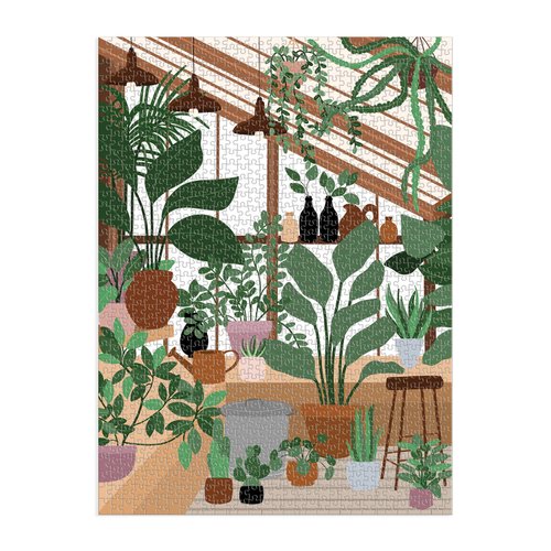 Galison House of Plants 1000 Piece Puzzle in Square Box from Galison - Fun and Botanical 1000 Piece Puzzle, Featuring Artwork from Frankie Penwill, Thick and Sturdy Pieces, Great Gift Idea