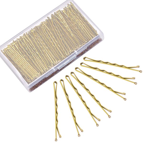 Blonde Bobby Pins, MORGLES 240 count Gold Bobby Pins Hair Pins Blonde Bobby Pins Blonde Hair with Box for Women Girls (Blonde,2.2 Inch)
