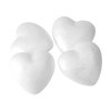 Crafare Craft Foam Heart 5 Inch 4 Pack Polystyrene Foam Wreath for Wedding or Valentines Projects Sculpture Modeling Decoration