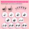LAKANAKU DIY Lash Extension Kit,280 Pcs Cluster lash Extensions Kit, 30D 10-16mm Mix Wispy Lash Clusters,D Curl Lash Clusters Kit with Bond and Seal and Tweezer, Fluffty Lash at Home Lash Extension