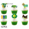 35 Pieces Garbage Truck Birthday Party Supplies Includes Garbage Truck Happy Birthday Banner, Garland, Cake Topper, Cupcake Toppers, Balloons for Trash Truck Waste Management Recycling Party Supplies
