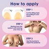 VBT Adhesive Bra Lift - Strapless Sticky Bra for Women Push Up Invisible, Reusable Stick on Bra Nipple Covers Self Silicone Braless Bra (Medium, Begie) Beige