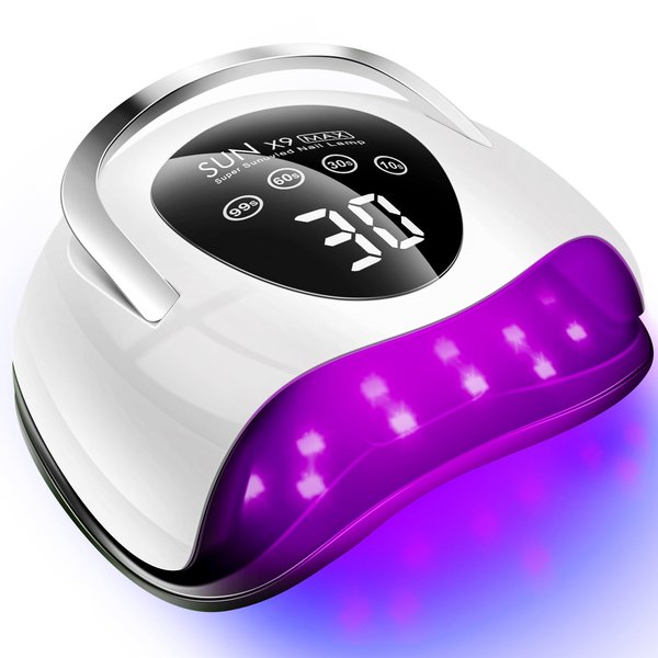 220W UV LED Nail Lamp，UV Light for Nails Gel Polish with 57 Lamp Beads 4 Timer Setting & LCD Touch Display Screen, Auto Sensor, Professional Nail Light UV Nail Lamp for Gel Nails