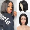 Bob Wig Human Hair 4x1 HD Lace Front Wigs for Black Women Human Hair Middle Part Lace Frontal Bob Wig 8 Inch Short Human Hair Wigs for Black Women Pre Plucked 150% Density