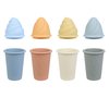 BLUE GINKGO Ice Cream Sand Toys - Silicone Beach Toy Ice Cream Set of 4 | Easy Clean, Travel-Friendly | Sand, Bath, Beach Toys for Toddlers and Children (Bahama Multi Pack)
