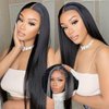 Sunelk Wear and Go Glueless Wigs Human Hair Pre Cut HD Lace 6x4 Straight Lace Front Wigs Human Hair Pre Plucked 180% Density Glueless Wigs Human Hair for Beginners 26 inch
