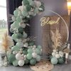 PartyWoo Boho Green and Gold Balloons, 140 pcs Boho Green and Chrome Gold Balloons Different Sizes Pack of 18 Inch 12 Inch 10 Inch 5 Inch for Balloon Garland as Birthday Decorations, Party Decorations
