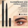 2PCS Upgraded Magic 4-Tip Eyebrow Pencil 3D Waterproof Microblading Eyebrow Pencil Contouring Pen, 4-Tipped Precise Brow Pen,Long-Lasting Natural Fine Stroke Eyebrow Pencil(Black)