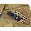 DYZD Tactical Gear Keychain Clip 100% Nylon Belt Key Chain Tactical Key Holder Quick Release Buckle Key Ring (Pack of 2 Black)