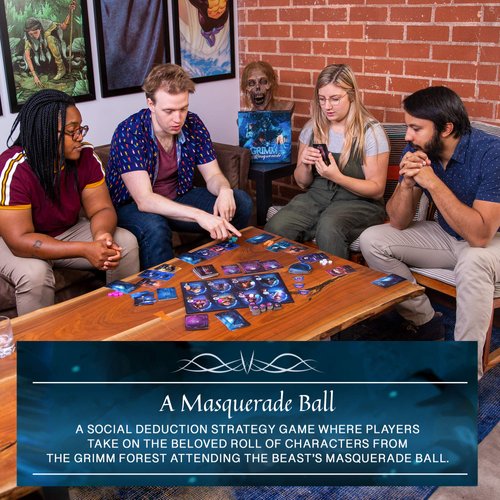 The Grimm Masquerade | A Fairytale Inspired Strategy Board Game of Social Deduction | Fun for Kids, Teens and Adults, Great Replay Value, 2-5 Players, 20-40 minutes, Ages 8 and Up