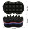 Twist Hair Sponge Set, Twist Hair Sponge Brush Metal Hair Pick Comb Hair Twister Tool for Afro Women Men Black (Type B)