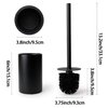 Yew Design - Matte Black Toilet Bowl Brush for Bathroom with Holder - Sleek Design, Sturdy, and Durable