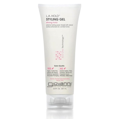 GIOVANNI L.A. Hold Styling Gel - Strong Hold, Hair Gel for Women and Men, Vegan, No Parabens or Phthalates, Infused with Natural Botanical Ingredients, Lightweight Hair Styling Gel - 6.8 oz (1 Pack)
