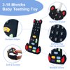Wiwaplex Baby Teething Toys, Food Grade Silicone Teether for Babies 3 6 12 18 Months, 3-Pack TV Remote Shape Toddlers Chew Toys (Black)