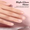 RARJSM Gel Nail Polish Clear Transparent Gel Builder for Nails Rubber Base Gel Hard Gel Nail Polish Sheer Brush on Extend Gel in a Bottle Soak Off UV LED Curing Requires 15ml Salon Home DIY Use