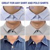 Collar Stays for Polo Shirts 60 Pcs, No Curl Collar Polo Shirt Collar Stays, Polo Shirt Collar Fixed, Great for Any Shirt with a Collar, Shirt Stays for Men & Women, Reusable