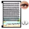 Dedila 200Pcs Handmade Individual False Eyelashes Thickness 0.07mm D Curl Mixed 10-12-14mm /11-13-15mm/12-14-16mm/16-18-20mm 3D Volume Cluster Eye Lashes Etensions (12-14-16mm)