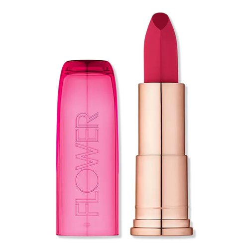 FLOWER BEAUTY By Drew Barrymore Perfect Pout Moisturizing Lipstick - Soothes Lips + Hydrates - Creamy Lip Tint + Natural Looking Shine + Buildable Color - Cruelty-Free + Vegan (Orchid)