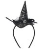 Jacnkb Halloween Witch Hat Headband Cute Witch Wizard Spiderweb Hair Hoop Mini Pointy Black Hat Headwear Halloween Party Hairband Holiday Accessories Halloween Dress up Party Supplies Decorations