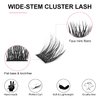 KISSXIAOYA Cluster Lashes Extensions, 120Pcs Individual Cluster Lashes D Curl 9-15mm, Wide Stem Cluster Eyelashes Soft Natural False Eyelashes Cluster DIY Eyelash Extension At Home (120pcs, 9-15mm)