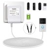 FATKITT 18V Doorbell Transformer, Power Supply Adapter Compatible with Nest Hello Video Doorbell, Arlo and Eufy Doorbell, 18 Volt VAC 500 mA Transformer with 13 ft Cable (White)