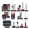 MolPafe All-in-one Professional Makeup Set for Beginners, Cosmetic-Gift for Girl -Include Makeup Brush Set, Eyeshadow Palette, Powder puffs, Eyebrow Pencil, Mascara, Concealer, Lip Gloss Set -003