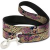 Dog Leash Wonder Woman Strength Power 4 Feet Long 0.5 Inch Wide