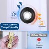 Dreyoo Round Metal Doorbell Push Button, Black Wired Lighted Up LED Doorbell Button Replacement Solid Iron Doorbell for Home Front Door