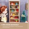 Homoyoyo Doll House Model Doll Storage Cabinet 1 12 Scale Wooden Bookshelf Miniature Wood Furniture Wood Decor Mini Furniture Doll House Furniture Small Wooden Bookshelf Mini House Supply